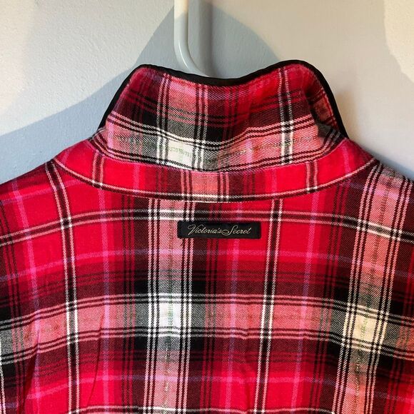 Vintage Victoria’s Secret Plaid And Lace Nightie, M Red Christmas - Picture 6 of 14